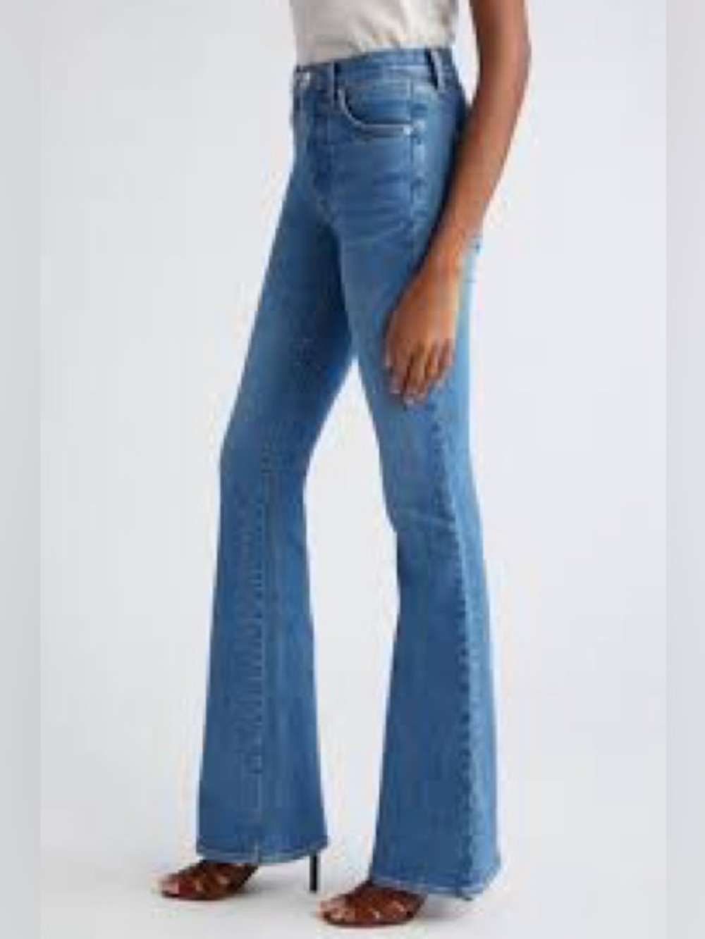 Veronica Beard Mid Wash Blue Flare Jeans